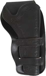 Holster,
right hand Cheyenne double loop, 
5-1/2", black leather